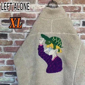 [ 초레어 ] 플리스 빅 자켓 백 로고 자수 로고 브라운 XL