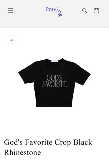 God's Favorite Crop Black Rhinestone