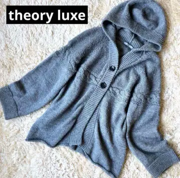 theory luxe 띠어리 럭스 케이블 니트 후드티 알파카 혼방