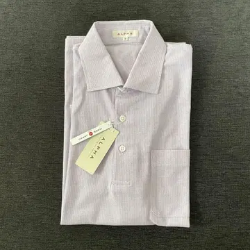 ALPHA 연보라 피케 셔츠 남성용