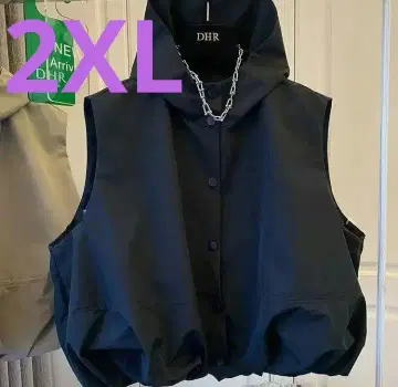 세련된 C 후드 부착 베스트 블랙 2XL 멋진 가을 경량 남녀 공용