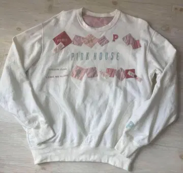 [레어] PINK HOUSE 와펜 로고 트레이닝복 맨투맨 패치워크