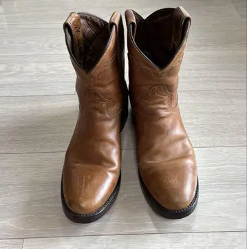 몬타나 25cm 8인치 가죽 숏 웨스턴 부츠 카멜
