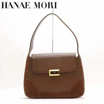 B7761 하나에모리 가죽 x 스웨이드 원 핸들 백