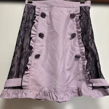 LIZLISA 핑크 x 블랙 플레어 스커트