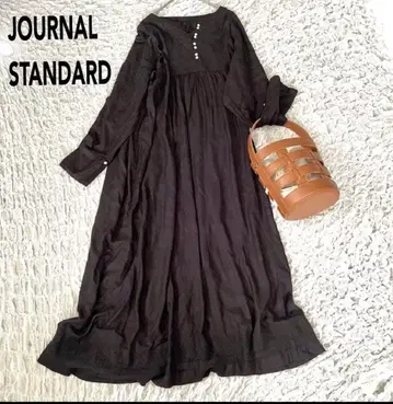 JOURNAL STANDARD 자수 원피스 롱 블랙