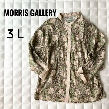 MORRIS GALLERY 윌리엄 모리스 핑 패널 무늬 셔츠 3L