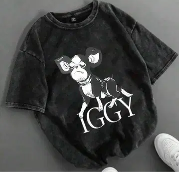 IGGY 다크 그레이 오버 사이즈 셔츠