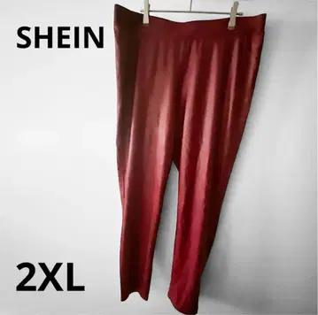 SHEIN [ 2XL ] 레드 캐주얼 팬츠 슬림핏 빅 사이즈