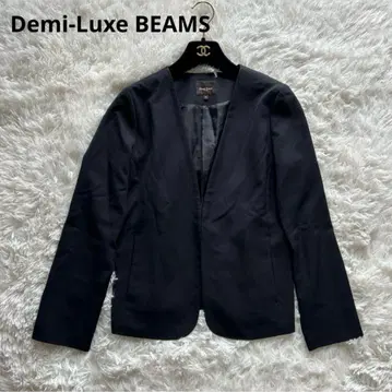 데미-럭스 BEAMS 노카라 자켓 다크 네이비 38 M 사이즈