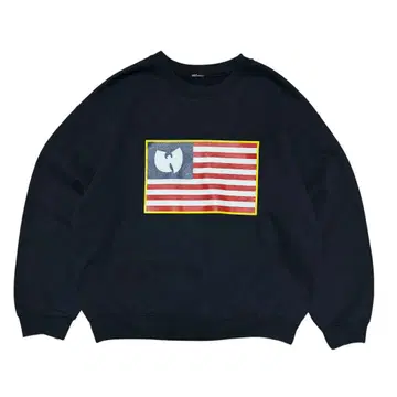 레어 90s~00s Wu-Tang Clan 성조기 로고 맨투맨