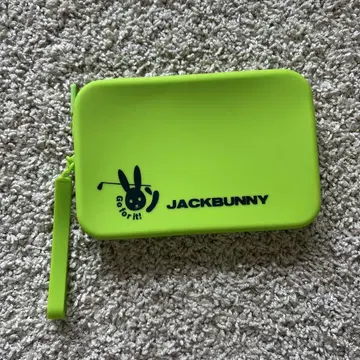 JACKBUNNY 형광 그린 지퍼 파우치