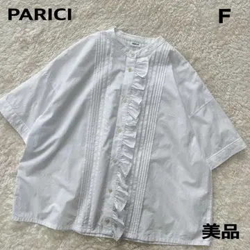 새상품급 PARICI 팰리시 앞단 프릴 반팔 블라우스 F 사이즈