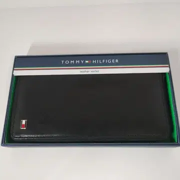 타미힐피거 TOMMY HILFIGER 장지갑 가죽 블랙 박스 포함