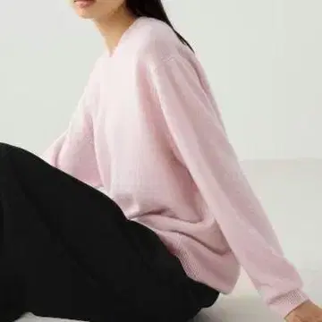 UNIQLO C 캐시미어 릴랙스 V넥 스웨터 핑크 M 유니클로 씨