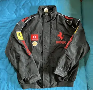 [ 미사용품 ] Ferrari 페라리 나일론 자켓 L 사이즈 희귀 블랙