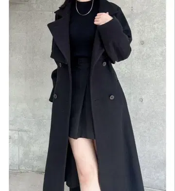 dazzlin 블랙 2way 컬러 레이디 코트 S 사이즈