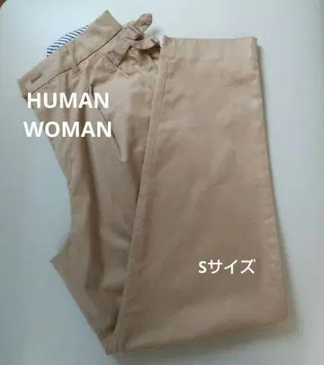 HUMAN WOMAN 면 팬츠 턱 S 사이즈