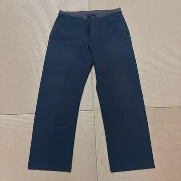 새상품급 JIL SANDER 이탈리아제 W82cm 코튼 슬랙스 네이비