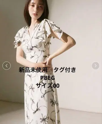 SNIDEL Sustainable 리본 프린트 원피스