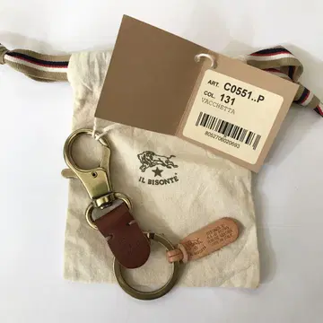 [ IL BISONTE ] 새상품 키링 적갈색 남녀