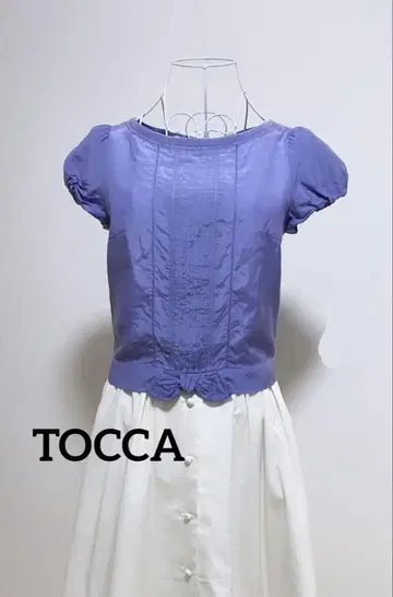 TOCCA 사이즈 0 상의 블라우스 슬림 숏 기장 보라색