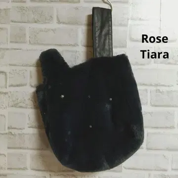 로즈 티아라 퍼 백 컨디션 최상 펄 가죽 핸들 성숙/러블리 고급