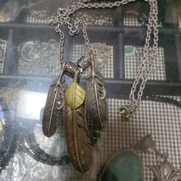 925 실버 깃털 디자인 목걸이