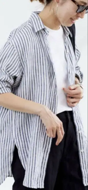 프레임워크 프렌치 린넨 컬러 레귤러 카라 셔츠