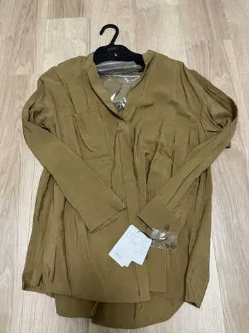 미사용 새상품 택 포함 ROSSO 리본 포함 오버 셔츠