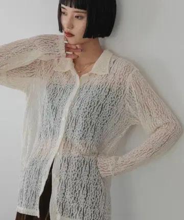 레이스 폴로 가디건 LS