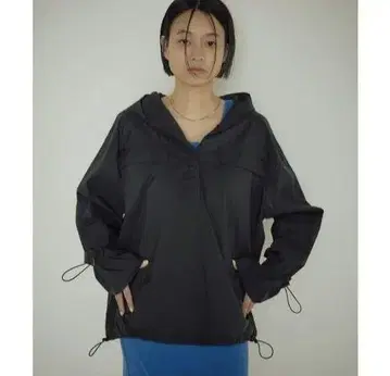 새상품 [ earthy_ ] 발수 시어 나일론 마운틴 파카 블랙
