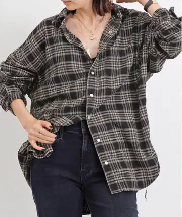 L'Appartement REMI RELIEF CHECK SHIRT