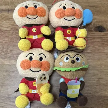 호빵맨 봉제 인형 4개 세트