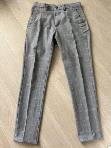 ZARA 그레이 체크 무늬 슬랙스 EUR36