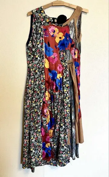 [ 새상품급 ] 도중에 그만두는 콜라주 원피스