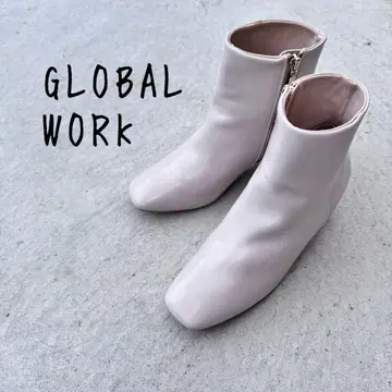 GLOBAL WORK 글로벌 워크 라이트 베이지 숏부츠