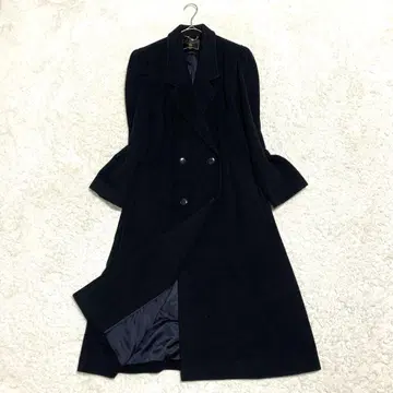 빅 사이즈 알토카 포트 캐시미어 50% 롱 체스터 코트 블랙