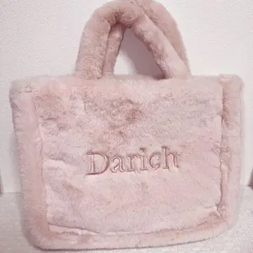 Darich 다리치 복슬복슬 퍼 숄더백 핑크