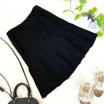장 폴 고티에 스커트 블랙 도트 플리츠 40 고급