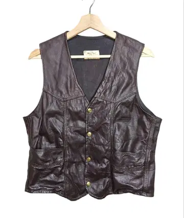 60s~70s Ruddock 웨스턴 가죽 베스트