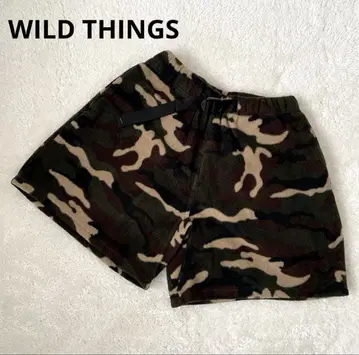 WILD THINGS 와일드 띵스 카모플라주 카모플라쥬 플리스 하프 팬츠