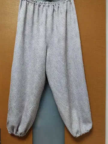 기모노 리메이크, 순수 실크,  몸빼 팬츠, 그레이