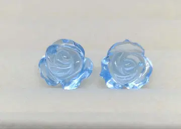 파란색 장미형 아쿠아 마린 13.40 ct
