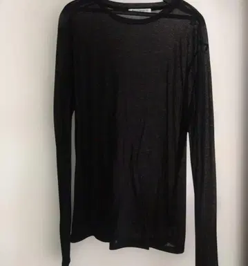 코튼 나일론 시어 크루넥 셔츠 완판템 블랙