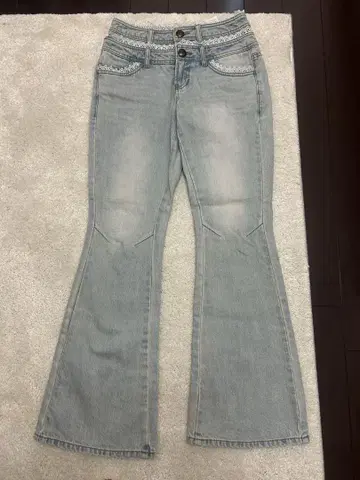 SCULPTOR Double Waist Boots Cut Denim