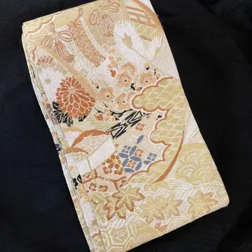 후쿠로 오비 리메이크 순수 실크 길상 문양 전 통 반폭 오비