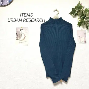 8374-1 ITEMS URBAN RESEARCH 하이넥 리브 니트