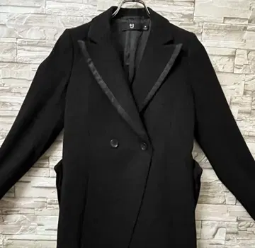 새상품급 UNIQLO&질 샌더 롱 사이드 슬릿 코트 M 블랙
