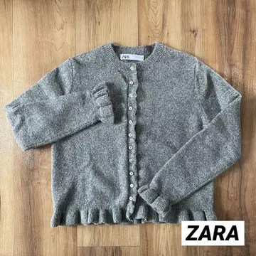 새상품급 ZARA 프릴 니트 가디건